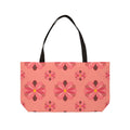 Weekender Tote Bag — Retro Pink Floral Pattern Travel Tote