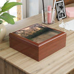 Scenic River Sunset Jewelry Box - Elegant Lacquer Keepsake