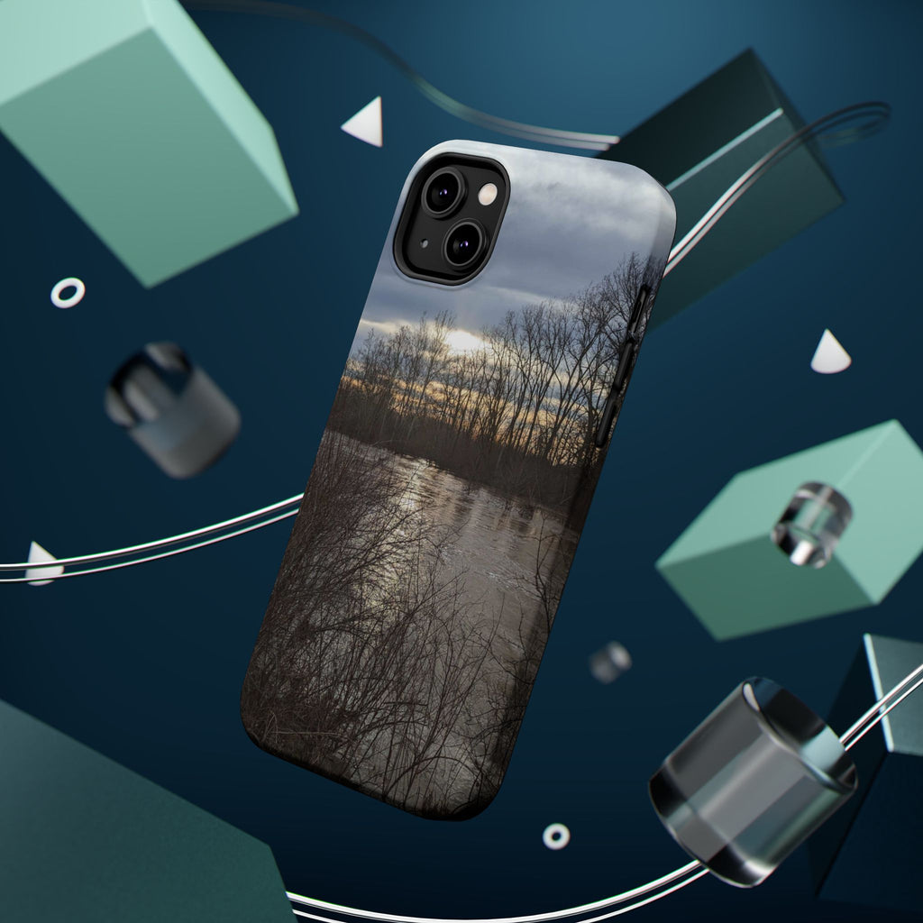 Phone Case — Moody Winter River Landscape Magnetic Impact-Resistant Case