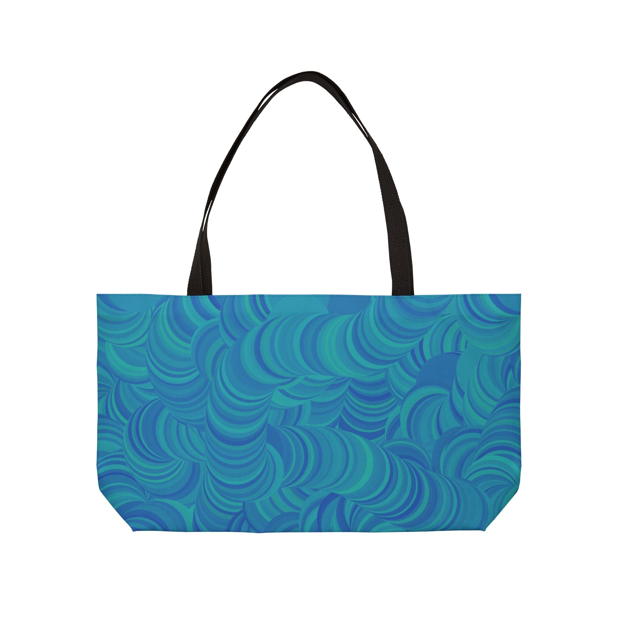 Weekender Tote Bag — Teal Swirl Beach Travel Tote