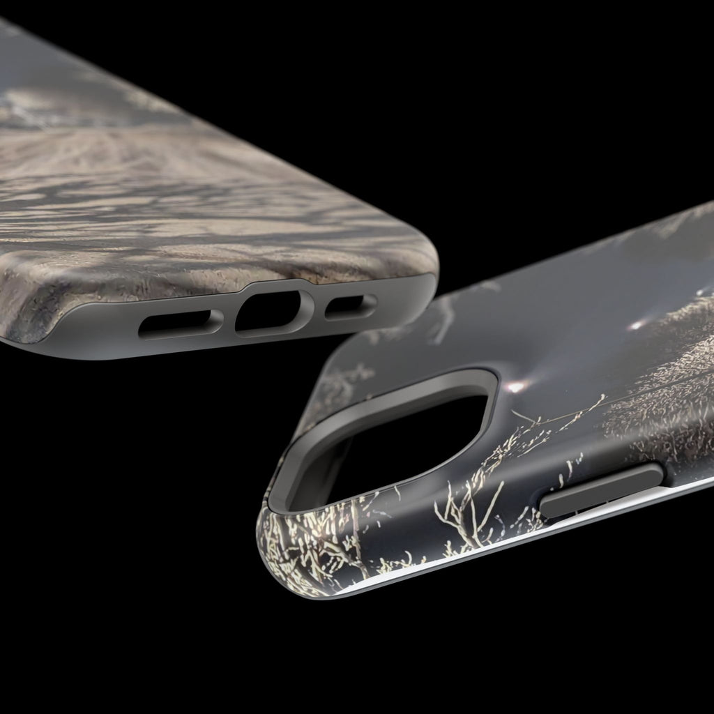 Winter Night Snow Road Magnetic Impact-Resistant Phone Case