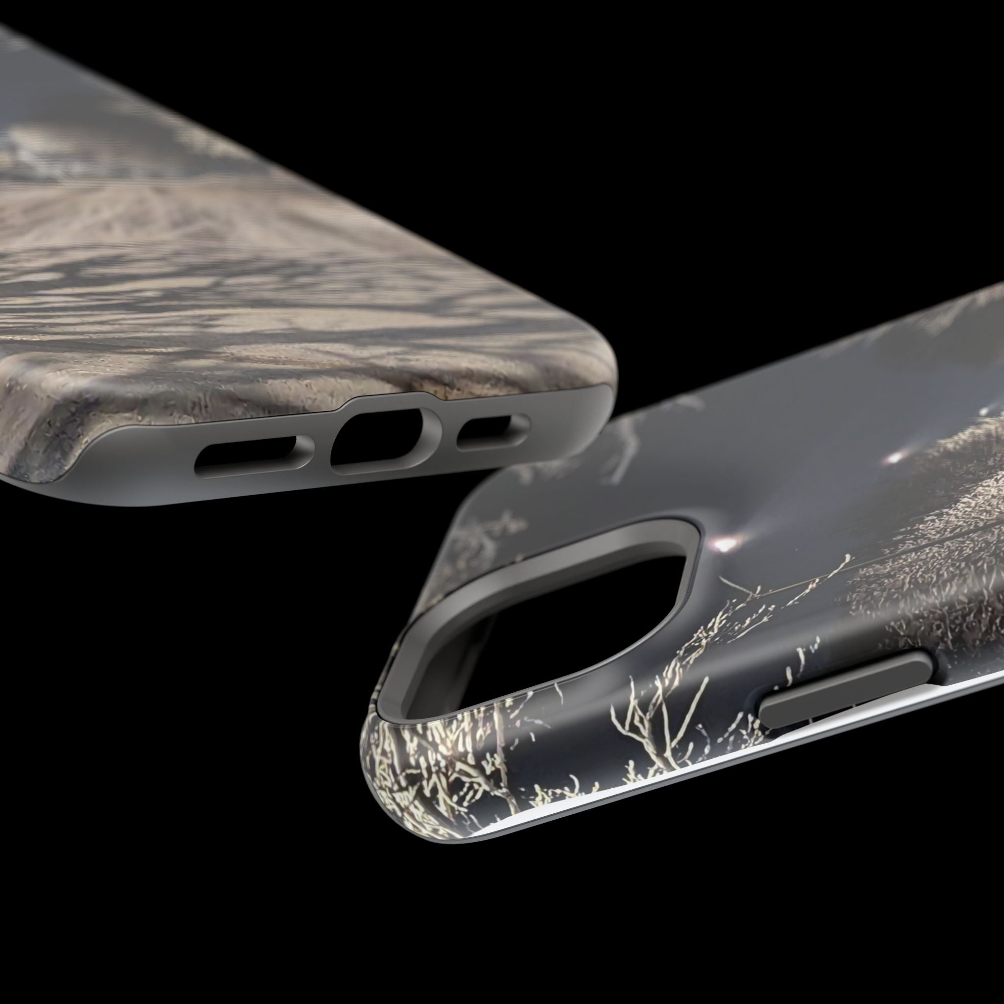 Winter Night Snow Road Magnetic Impact-Resistant Phone Case