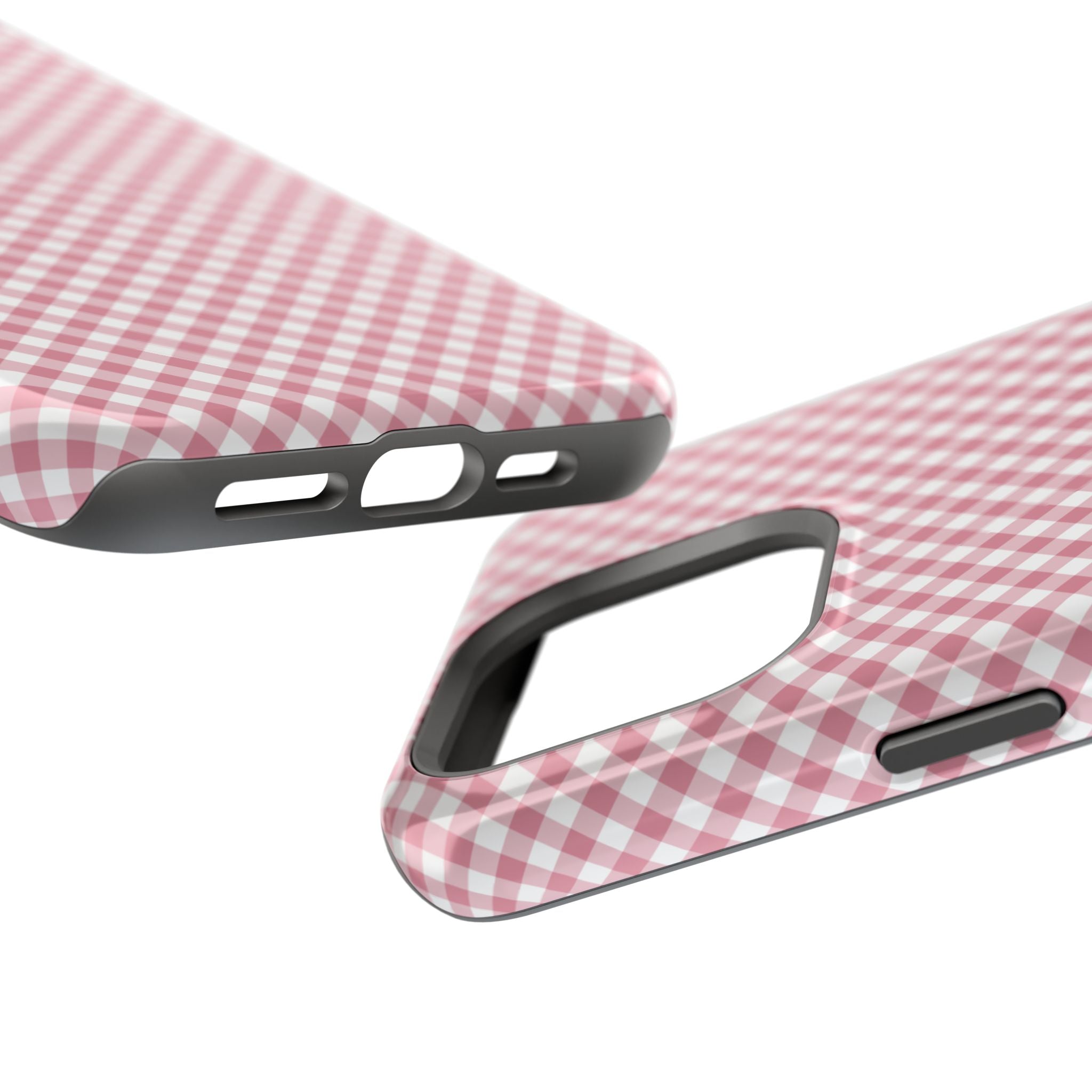 Pink Gingham Magnetic Impact-Resistant Phone Case