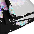 Black Floral Mandala Table Runner – Pastel Mosaic Dinner Party Decor