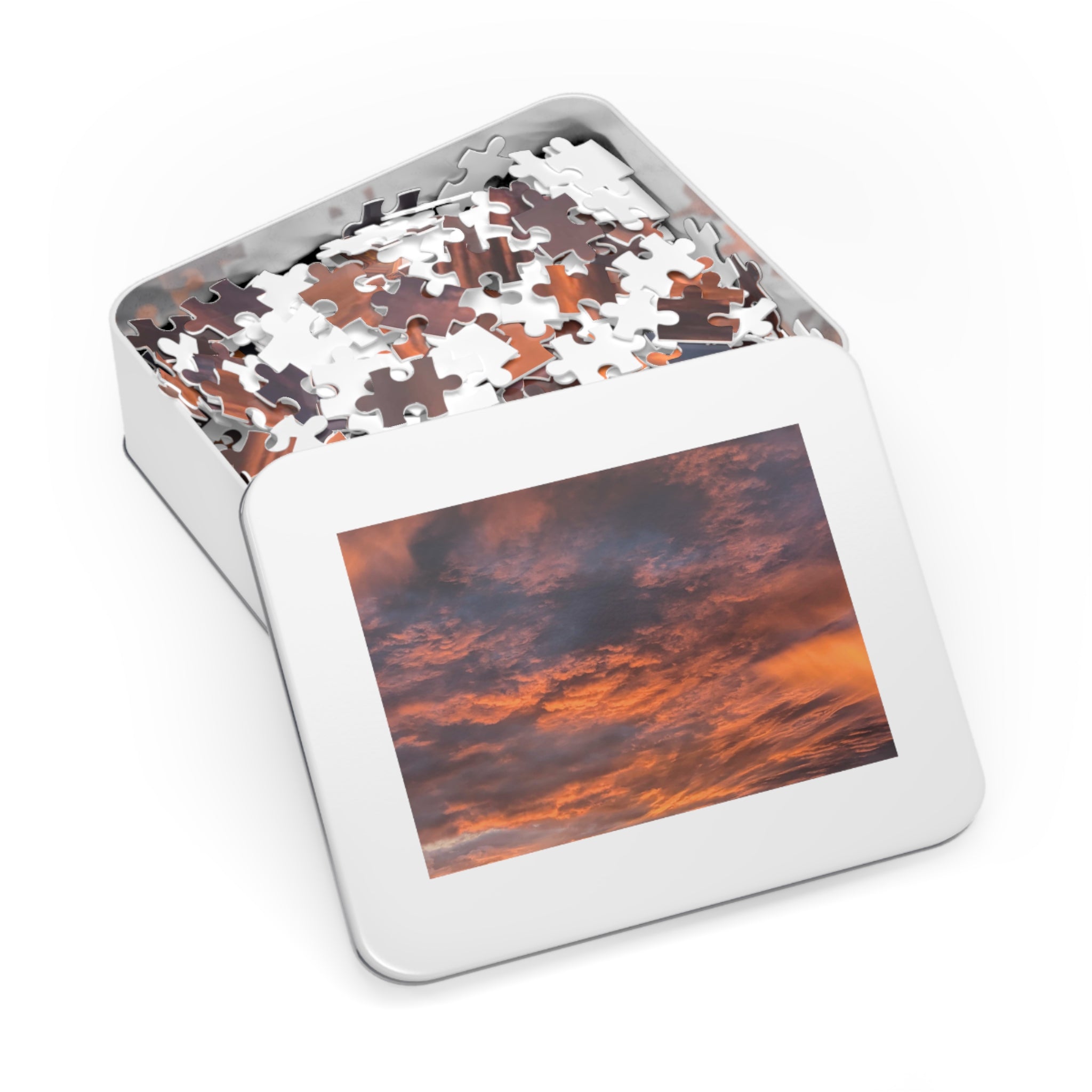 Sunset Sky Jigsaw Puzzle — Scenic Puzzle with Tin