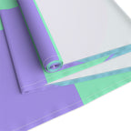 Geometric Pastel Table Runner — Mint & Lavender Circle Pattern