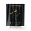 Sagittarius Zodiac Shower Curtain — Gold Archer Astrology Bathroom Decor