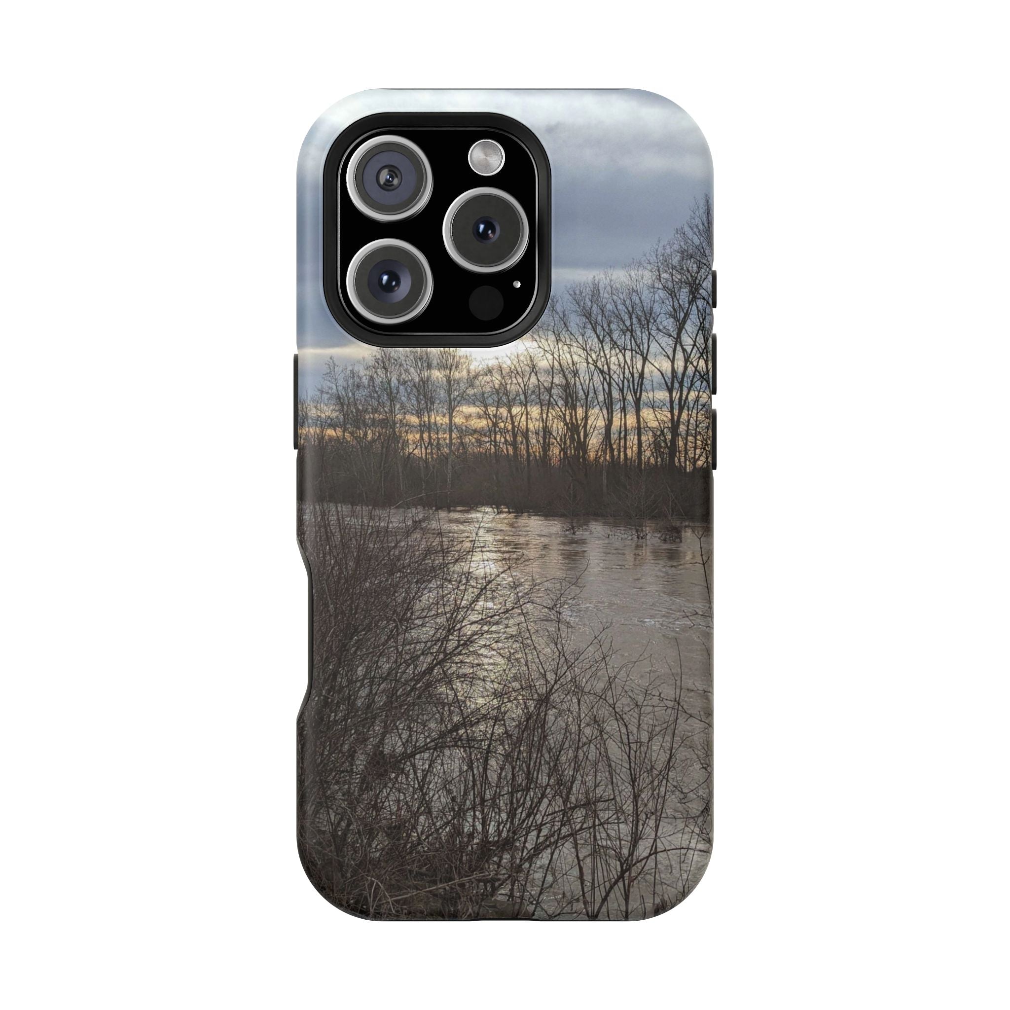 Phone Case — Moody Winter River Landscape Magnetic Impact-Resistant Case