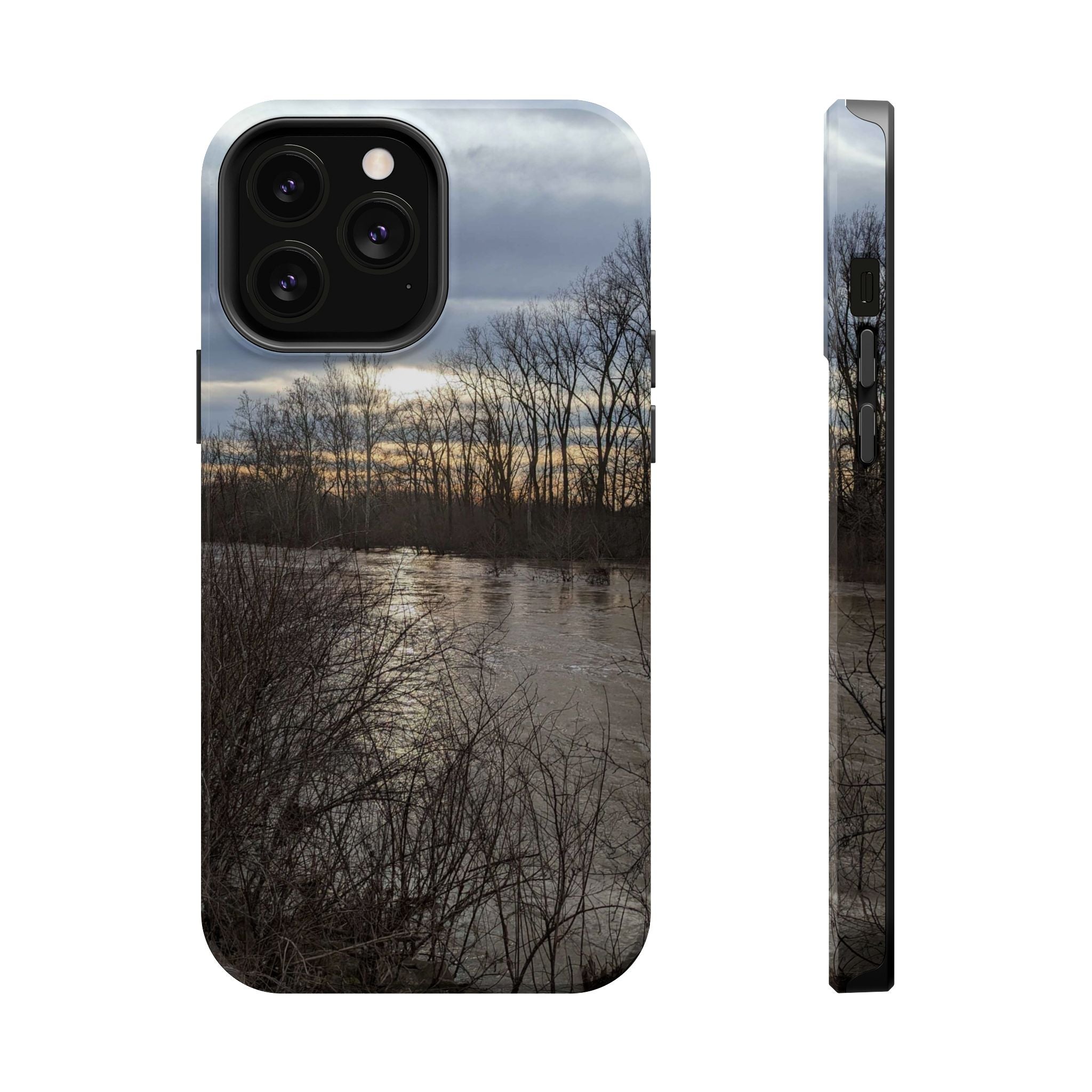 Phone Case — Moody Winter River Landscape Magnetic Impact-Resistant Case