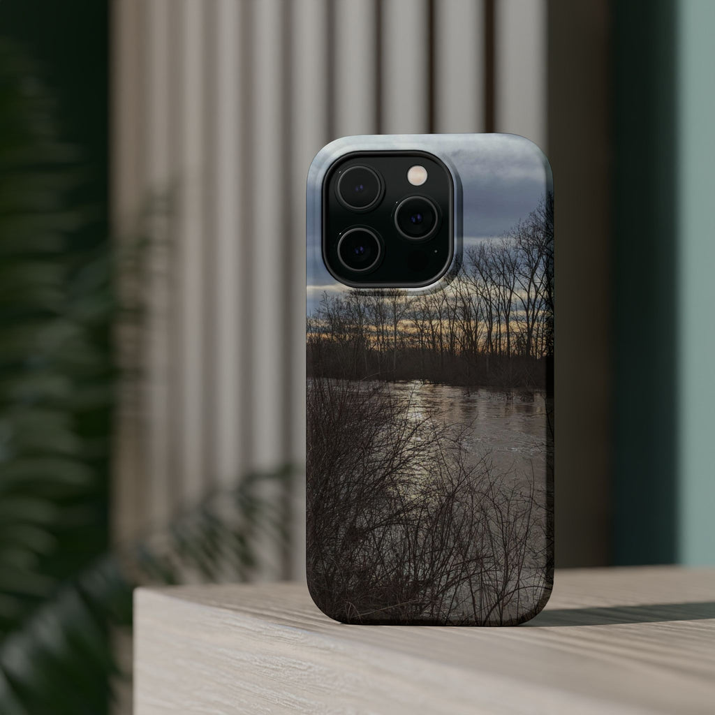 Phone Case — Moody Winter River Landscape Magnetic Impact-Resistant Case