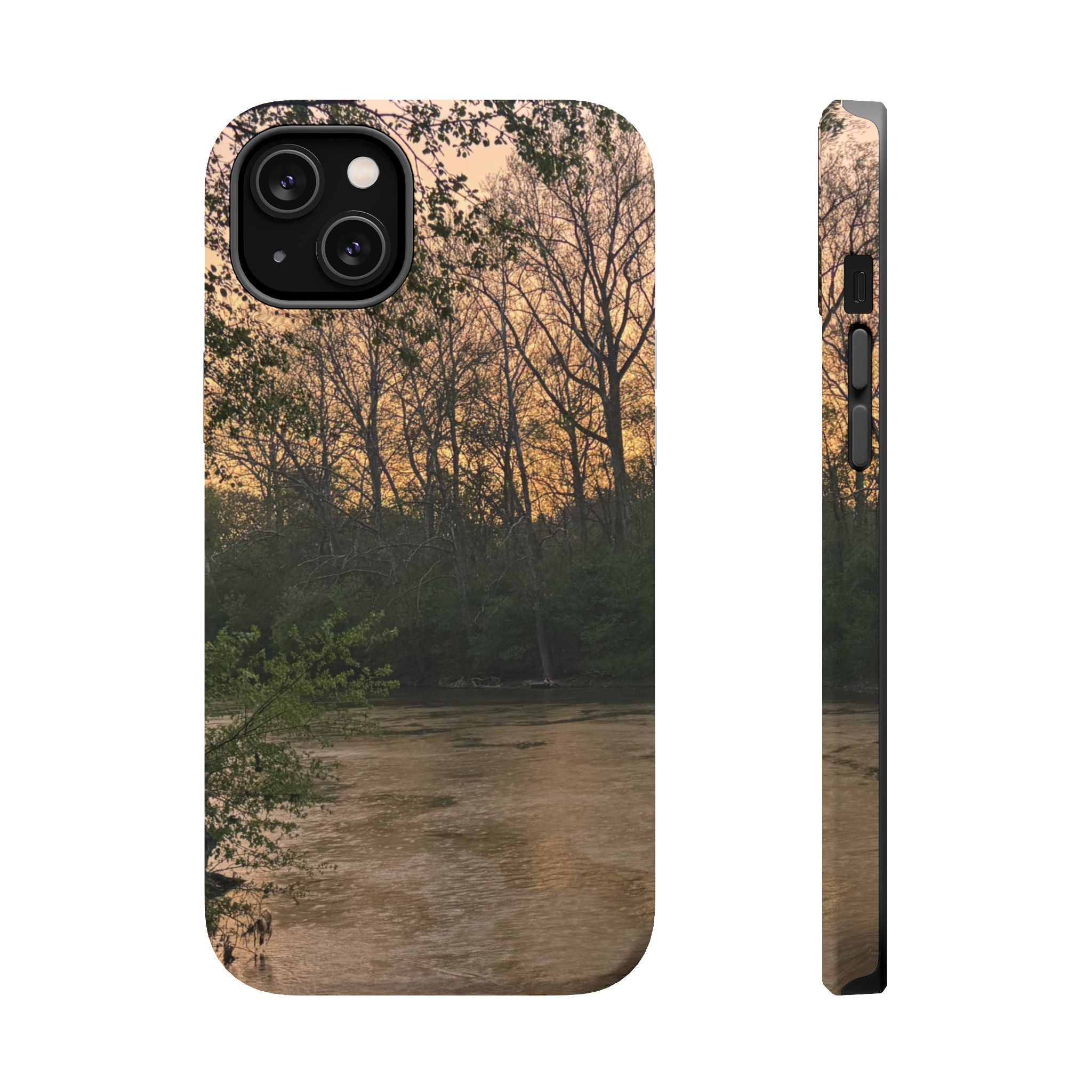 Nature River Sunset Phone Case — Magnetic Impact‑Resistant