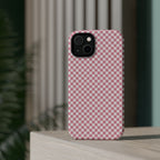 Pink Gingham Magnetic Impact-Resistant Phone Case