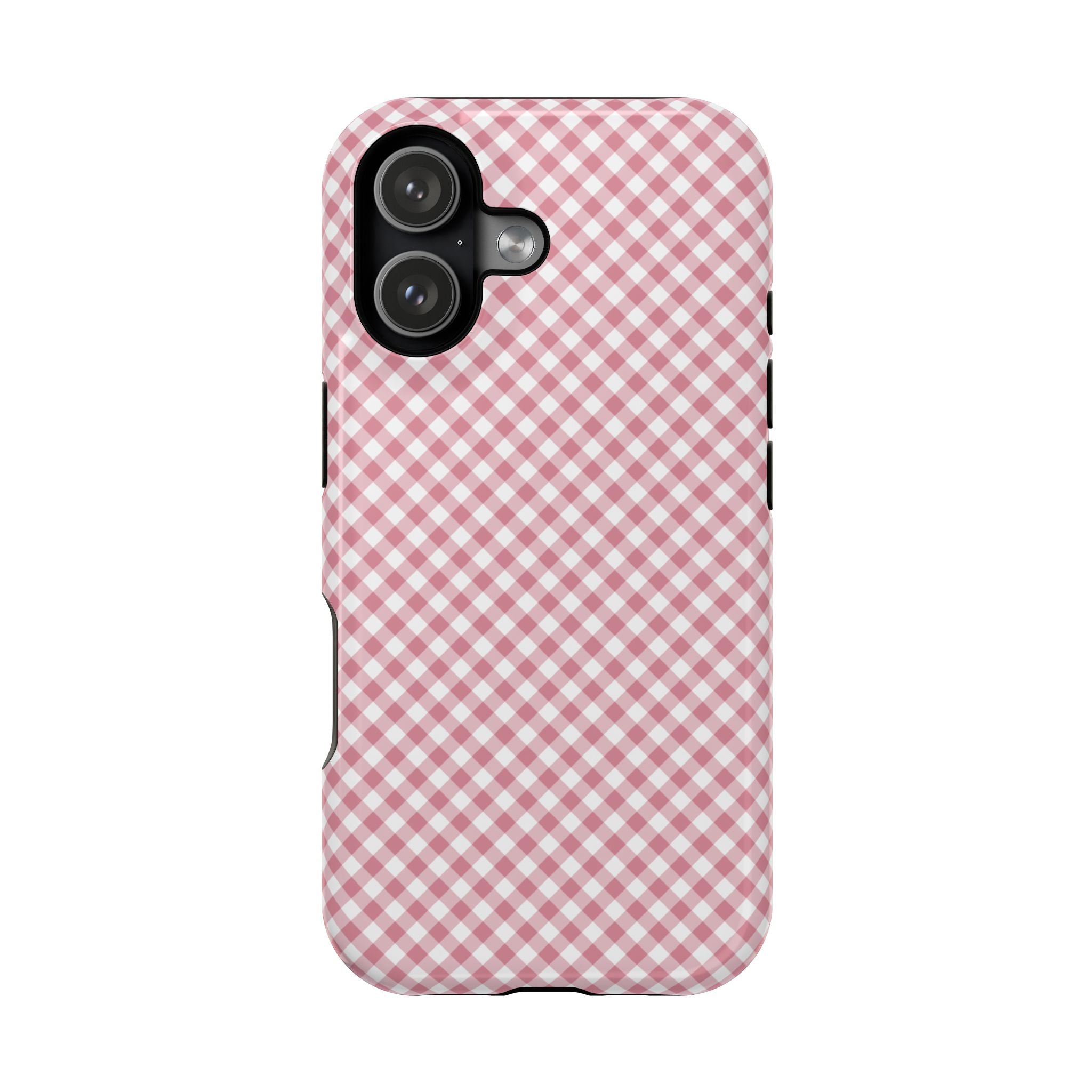 Pink Gingham Magnetic Impact-Resistant Phone Case