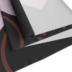 Modern Geo Circle Table Runner — Black & Blush Retro Pattern