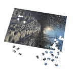 Winter Snowy Path Jigsaw Puzzle with Tin