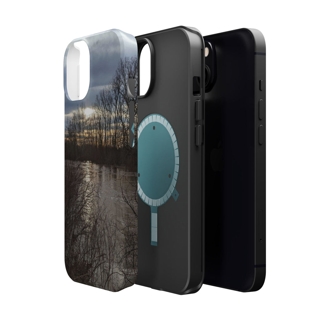 Phone Case — Moody Winter River Landscape Magnetic Impact-Resistant Case