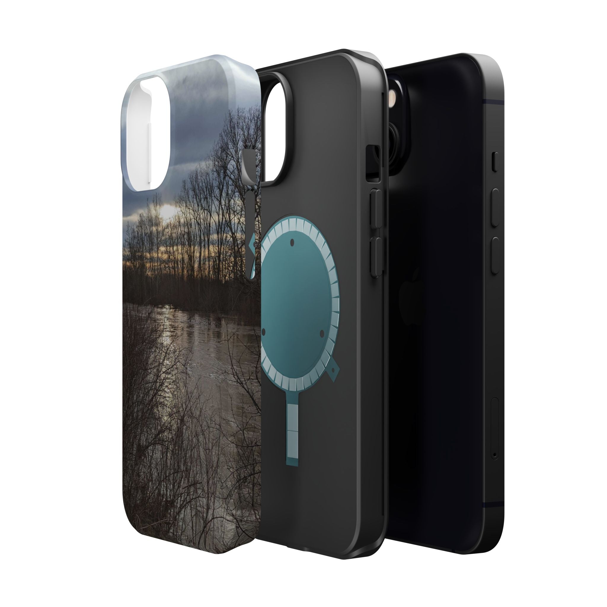 Phone Case — Moody Winter River Landscape Magnetic Impact-Resistant Case