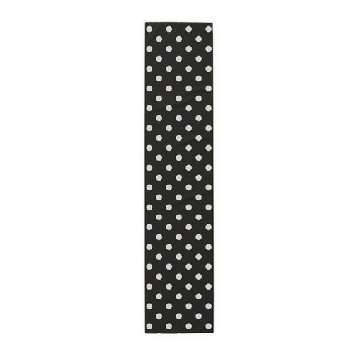 Black Polka Dot Table Runner – Classic Dotted Cotton-Poly Dining Accent