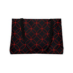 Weekender Tote Bag — Red Geometric Circle Pattern Travel Tote