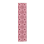 Pink Heart Patchwork Table Runner - Romantic Valentine Dining Decor