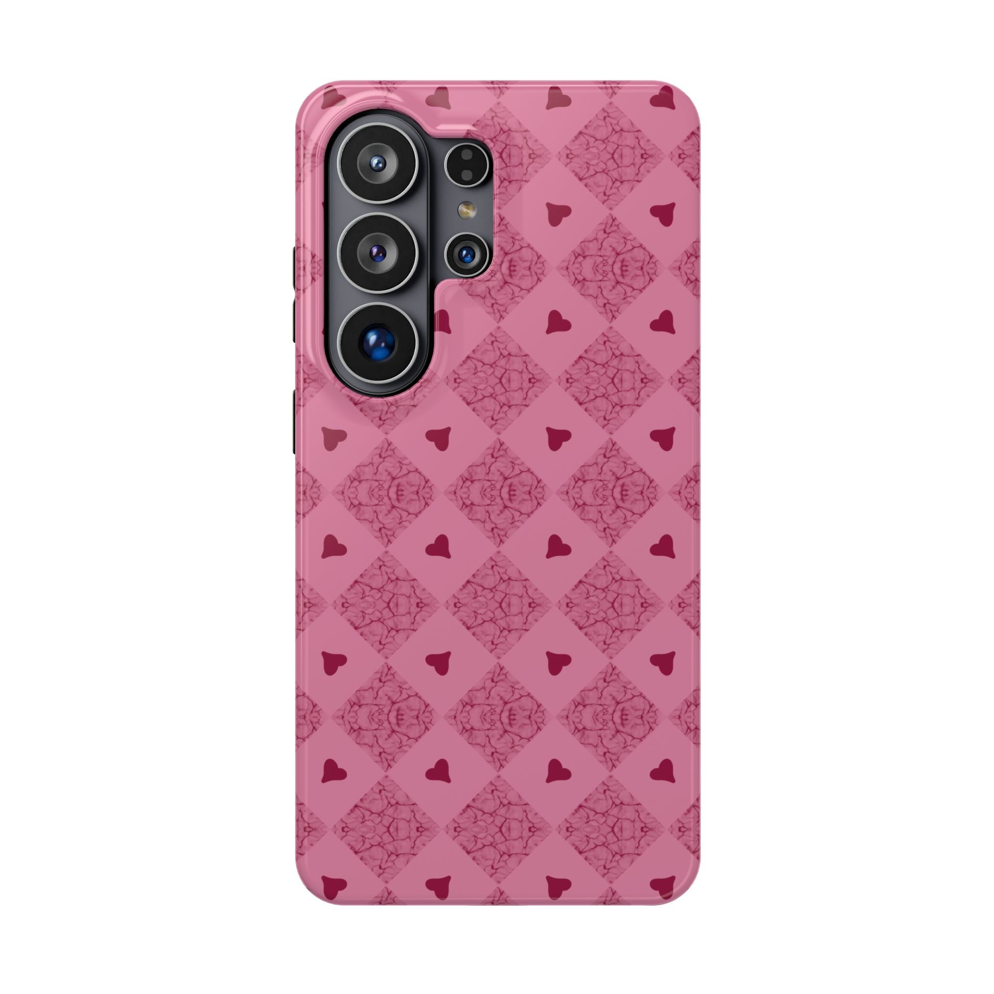 Pink Vintage Hearts Magnetic Impact-Resistant Phone Case