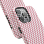 Pink Gingham Magnetic Impact-Resistant Phone Case