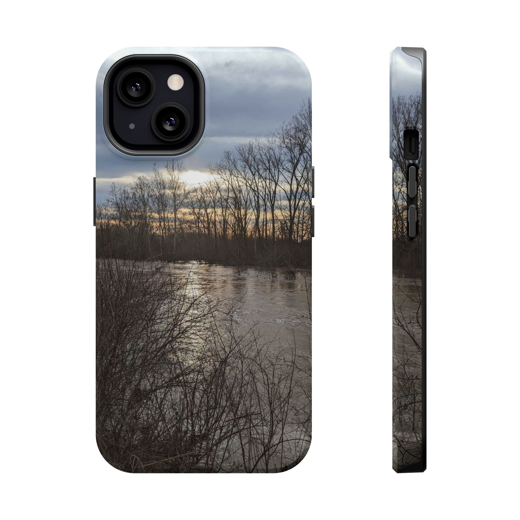 Phone Case — Moody Winter River Landscape Magnetic Impact-Resistant Case