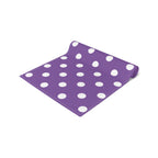 Purple White Polka Dot Table Runner — Cotton-Poly Decorative Accent for Dining, Parties & Easter
