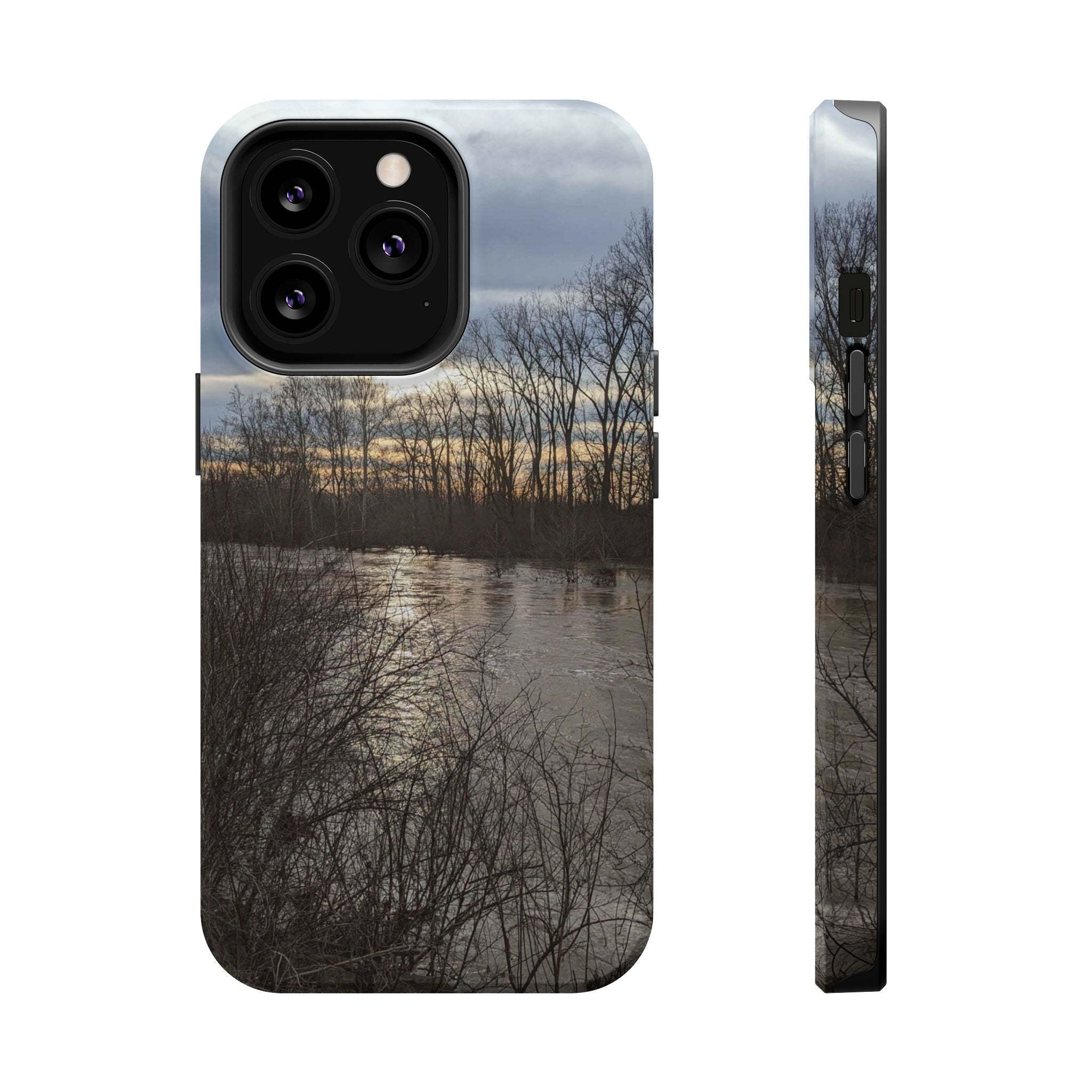 Phone Case — Moody Winter River Landscape Magnetic Impact-Resistant Case