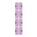 Pink Floral Geometric Table Runner — Modern Blossom Dining Decor