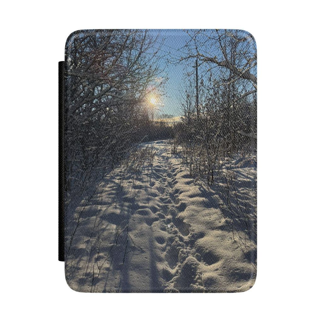 Winter Snow Path Kindle Case — Cozy Scenic E-Reader Cover