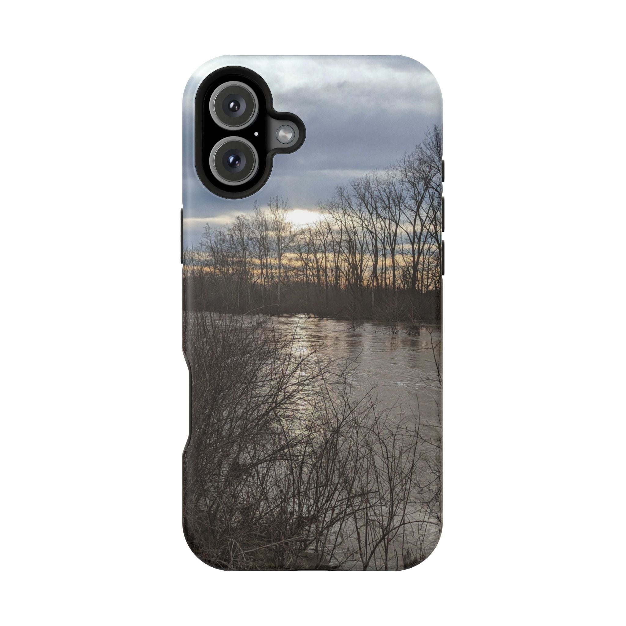 Phone Case — Moody Winter River Landscape Magnetic Impact-Resistant Case