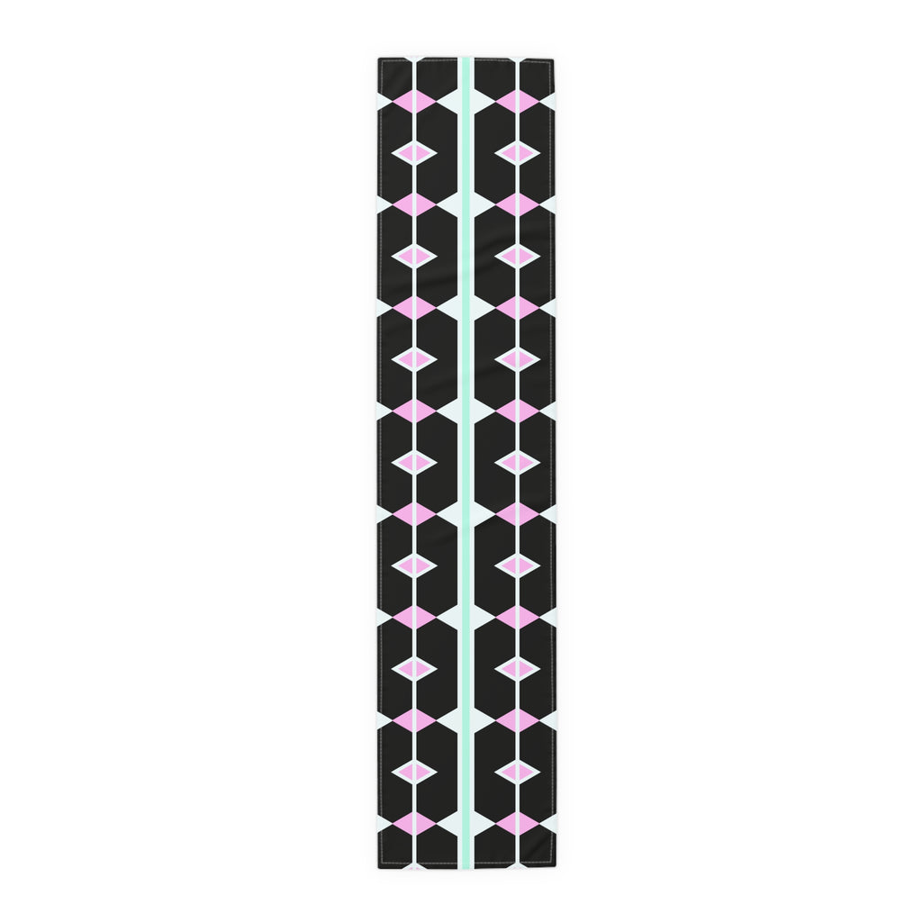 Geometric Pastel Diamond Table Runner