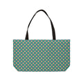 Weekender Tote Bag — Teal Retro Diamond Pattern Travel Beach Bag