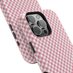 Pink Gingham Magnetic Impact-Resistant Phone Case