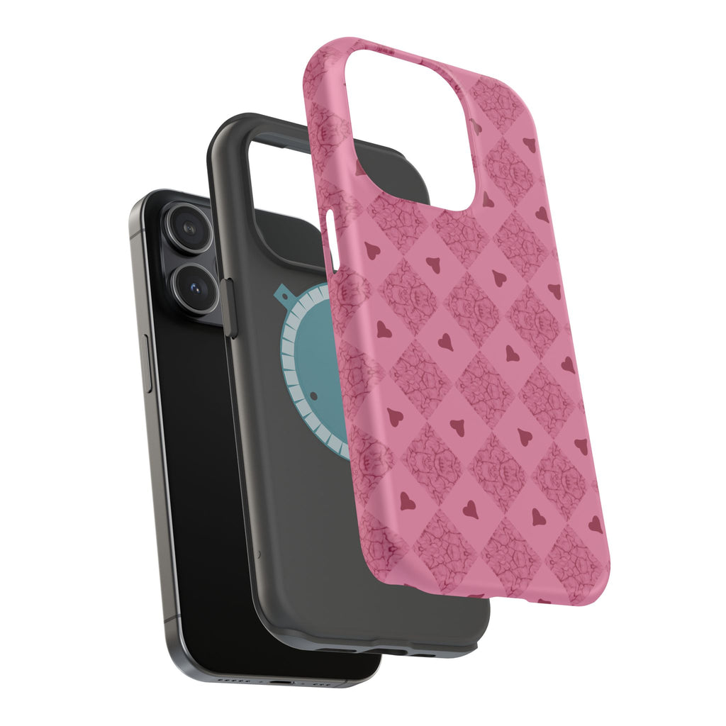 Pink Vintage Hearts Magnetic Impact-Resistant Phone Case