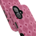 Pink Vintage Hearts Magnetic Impact-Resistant Phone Case