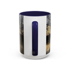 Sunset Reflection Coffee Mug — Forest Silhouette Accent Mug