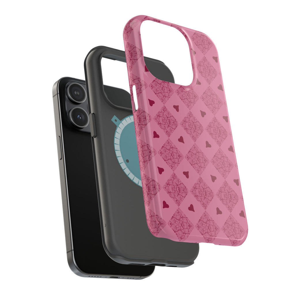 Pink Vintage Hearts Magnetic Impact-Resistant Phone Case