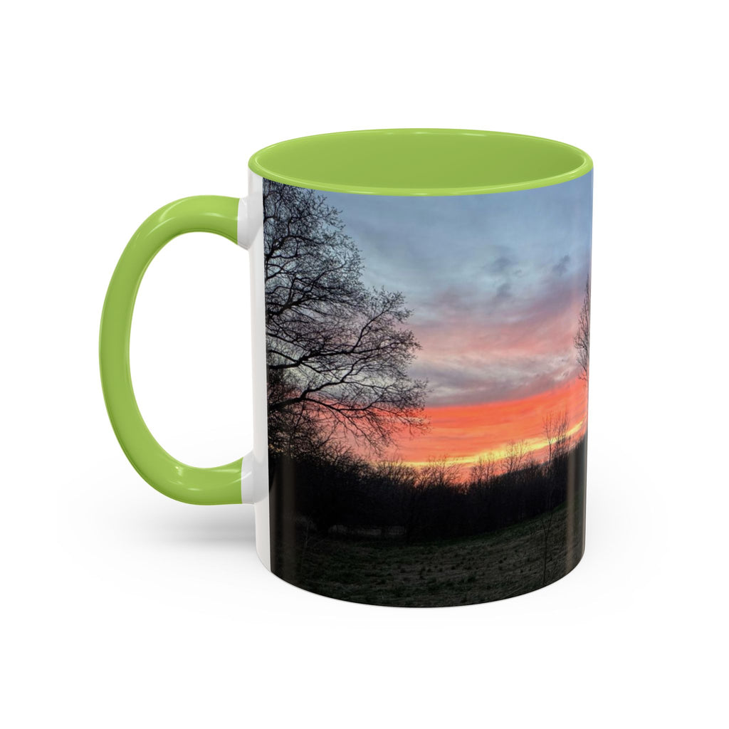 Sunset Silhouette In Derby, UK Coffee Mug — Scenic Tree Silhouette at Dusk (11/15oz)