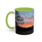 Sunset Silhouette In Derby, UK Coffee Mug — Scenic Tree Silhouette at Dusk (11/15oz)