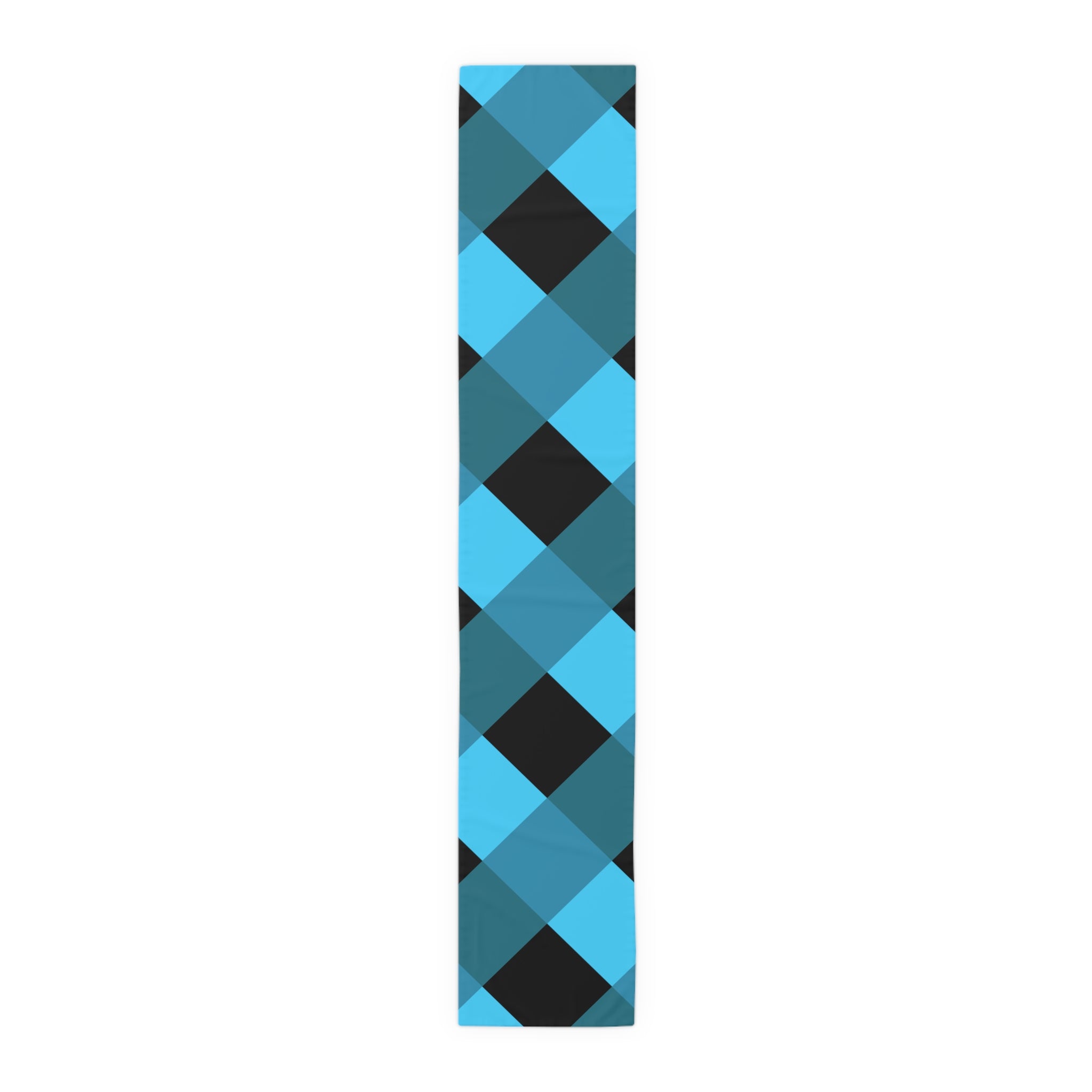 Blue Buffalo Plaid Table Runner – Cotton/Poly Dining Decor