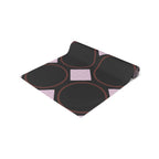 Modern Geo Circle Table Runner — Black & Blush Retro Pattern