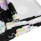 Black Floral Mandala Table Runner – Pastel Mosaic Dinner Party Decor