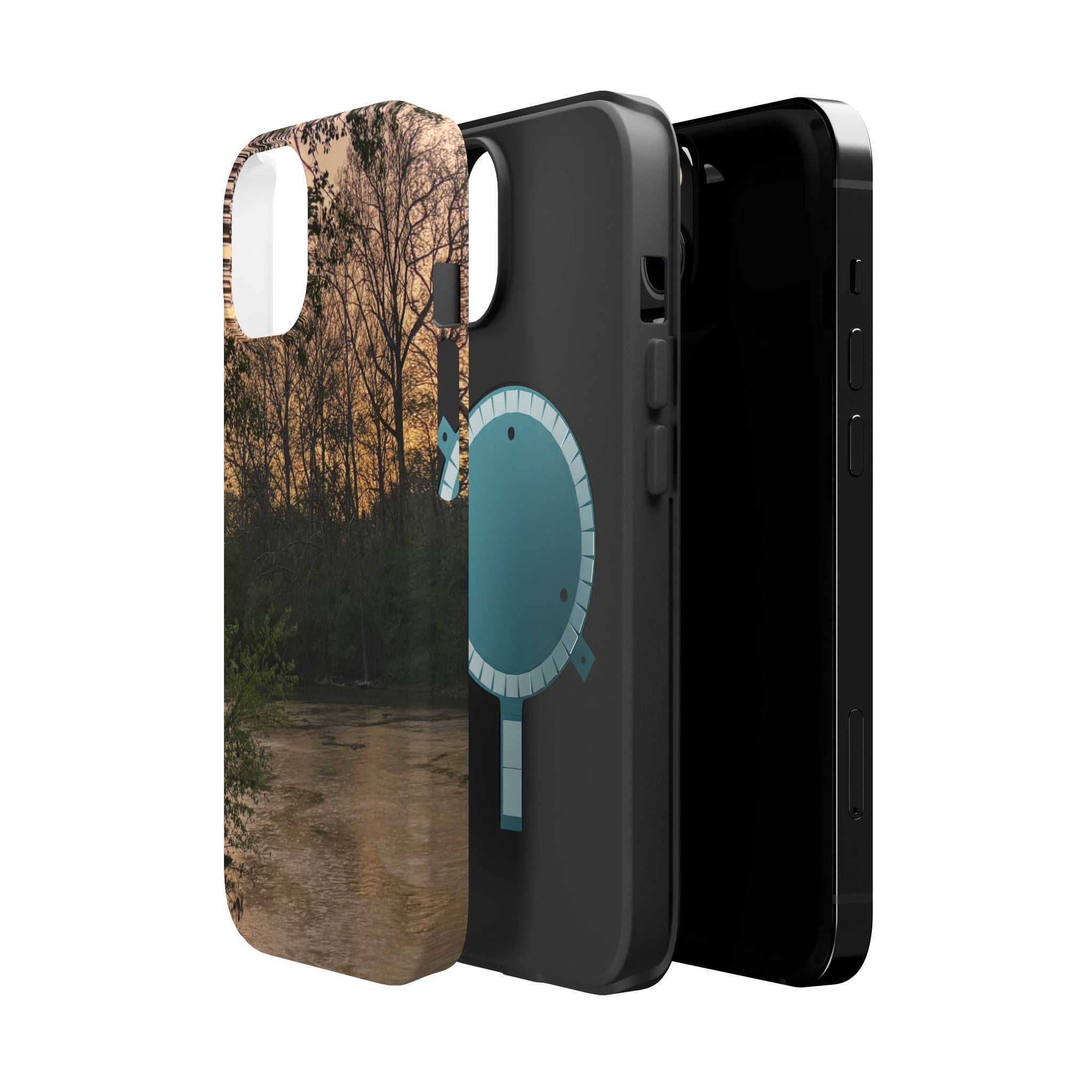 Nature River Sunset Phone Case — Magnetic Impact‑Resistant