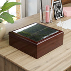 Scenic Forest Lake Jewelry Box — Personalized Nature Photo Keepsake