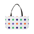Diamond Dot Weekender Tote Bag — Colorful Geometric Beach & Travel Tote