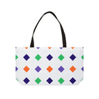 Diamond Dot Weekender Tote Bag — Colorful Geometric Beach & Travel Tote