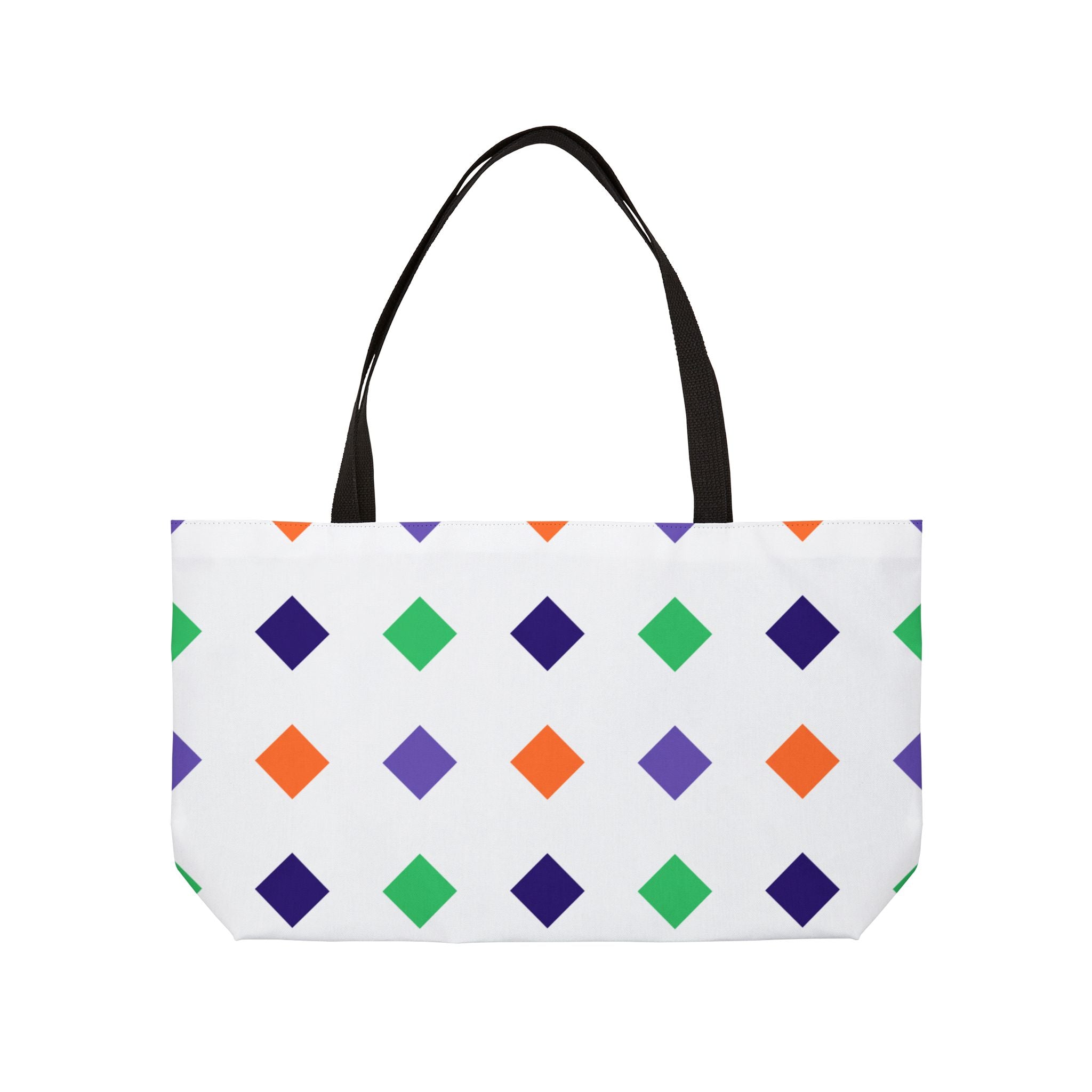 Diamond Dot Weekender Tote Bag — Colorful Geometric Beach & Travel Tote