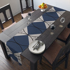 Geometric Navy Tile Table Runner